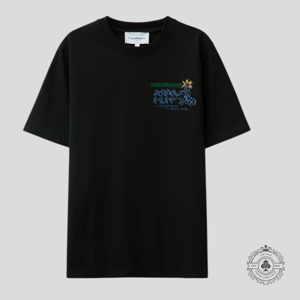 Casablanca Pentathlon Tee in Black