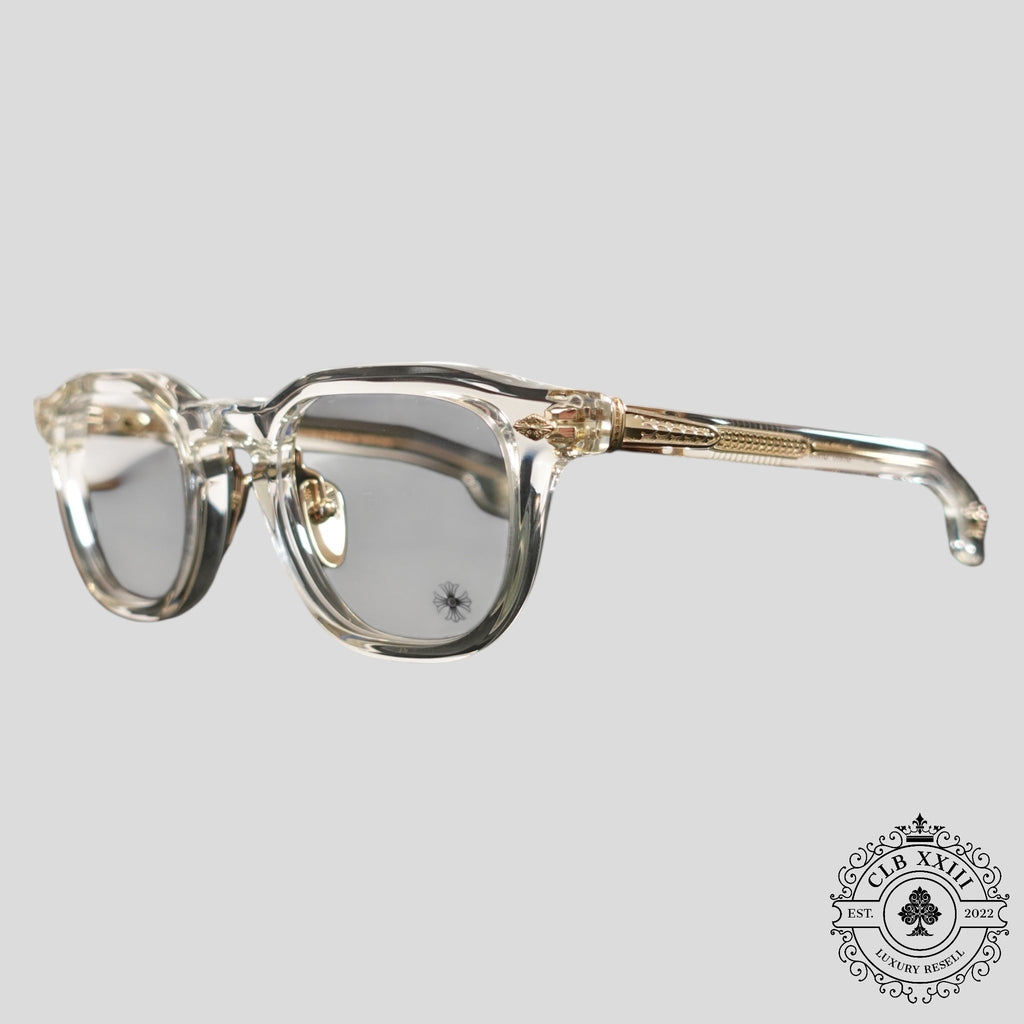 Chrome Hearts Chirp Chirp Glasses in Clear/Gold