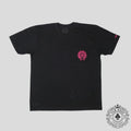 Chrome Hearts Horseshoe Logo Tee in Black/Pink