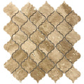 Patara Casablanca Pattern 12" x 12" Honed Travertine Mesh-Mounted Mosaic Tile