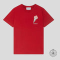 Casablanca Leaning Column Printed Tee in Red