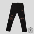 Amiri Banana Leaf Patch Thrasher Jeans in Black