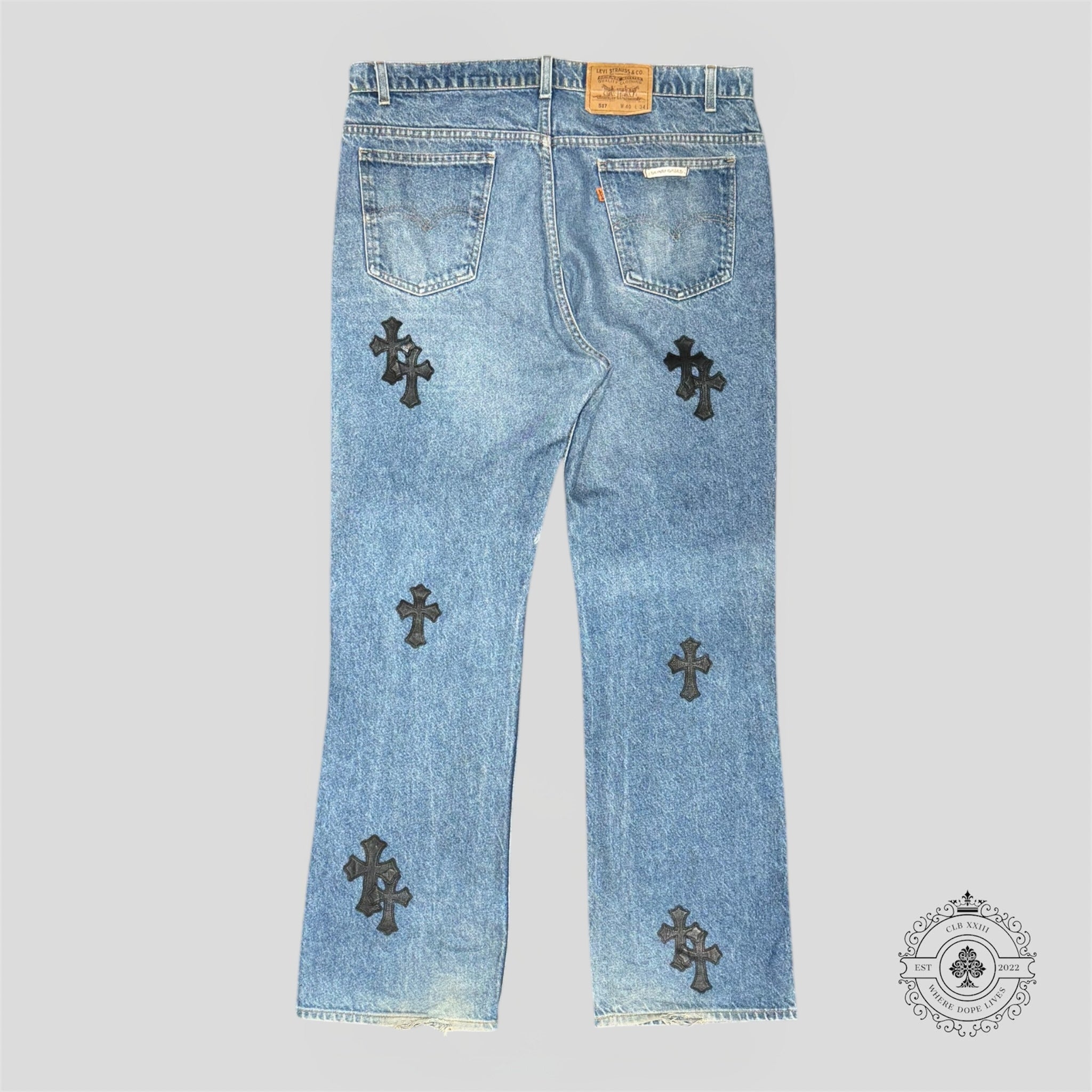 Chrome Hearts Cross Patch Jeans