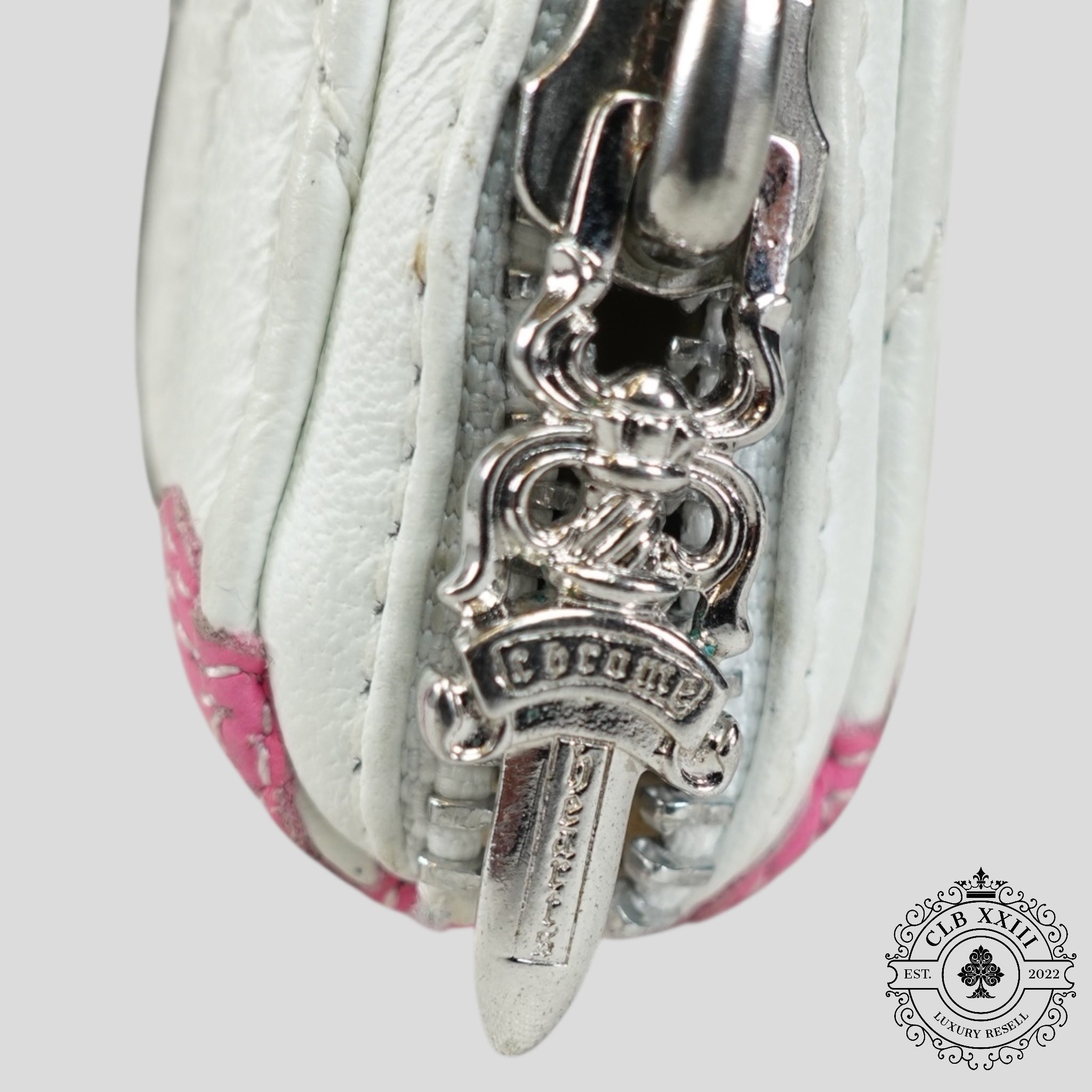 Chrome Hearts Cross Patch Wallet in White/Multicolor