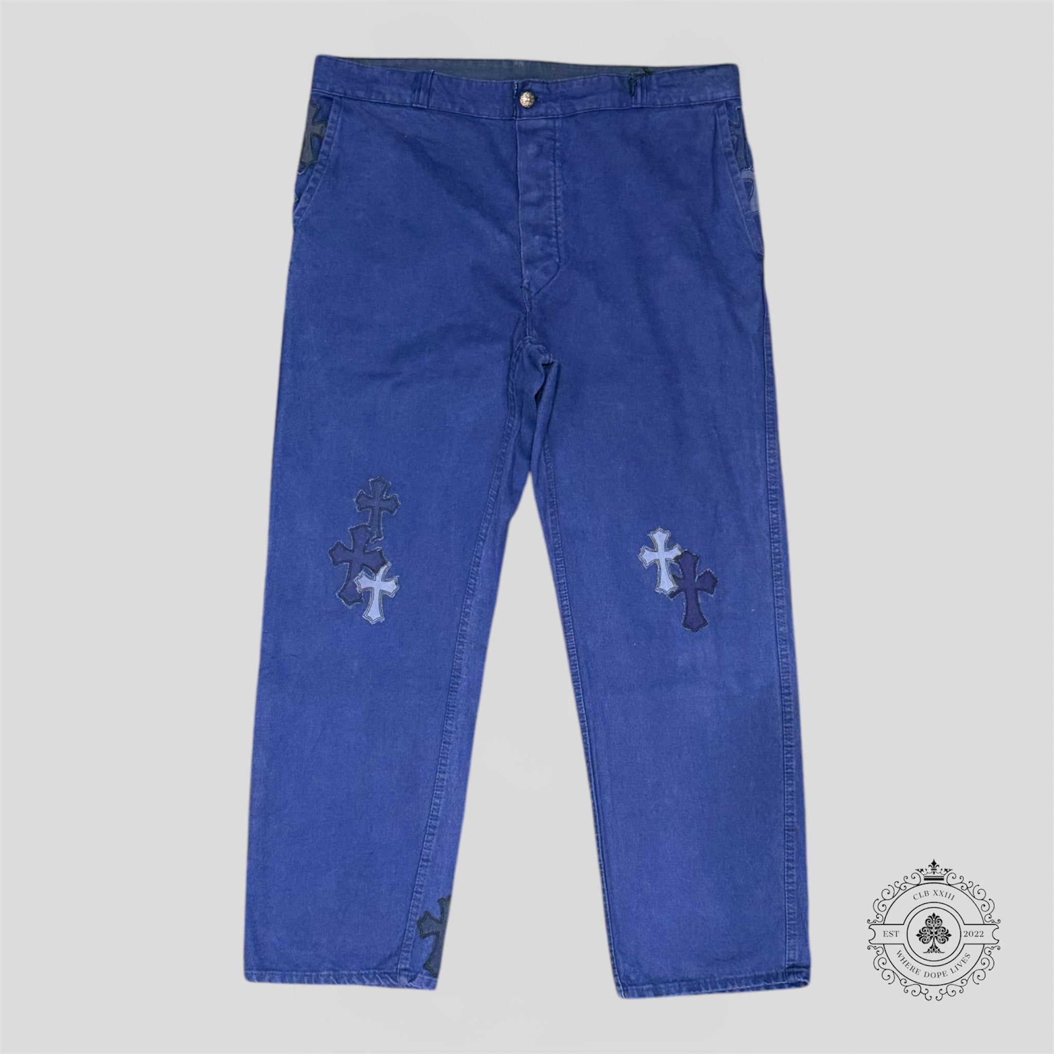Chrome Hearts French Work Pants in Blue