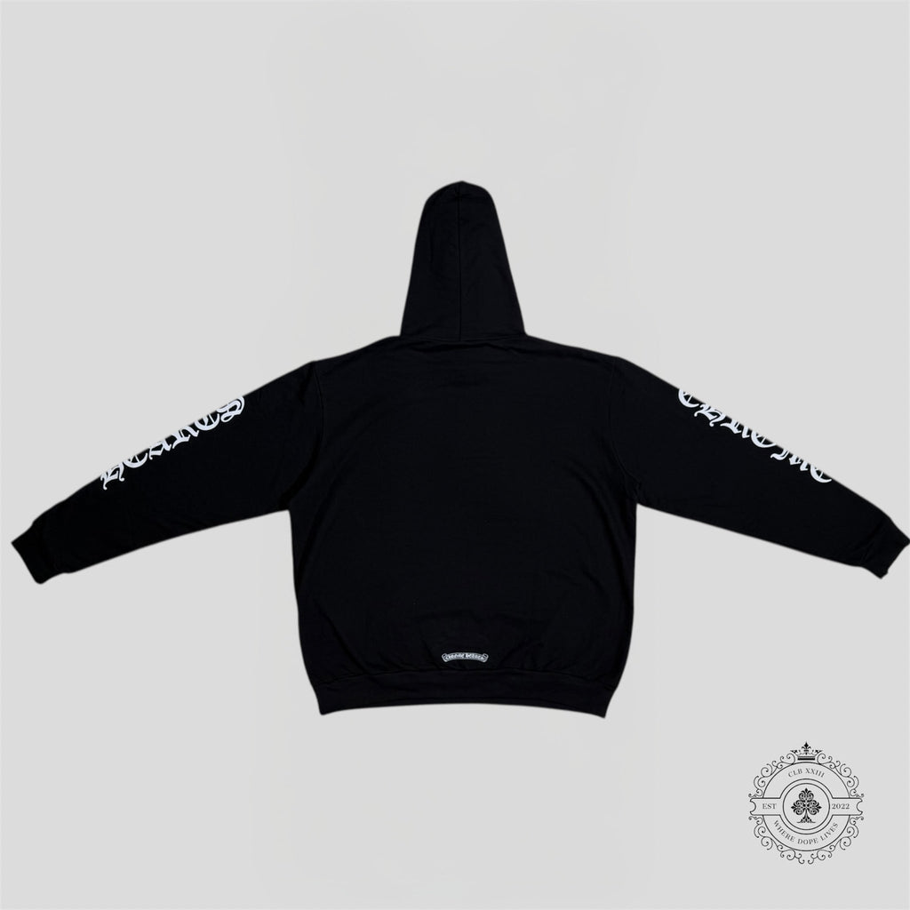Chrome Hearts Vertical Logo Hoodie in Black