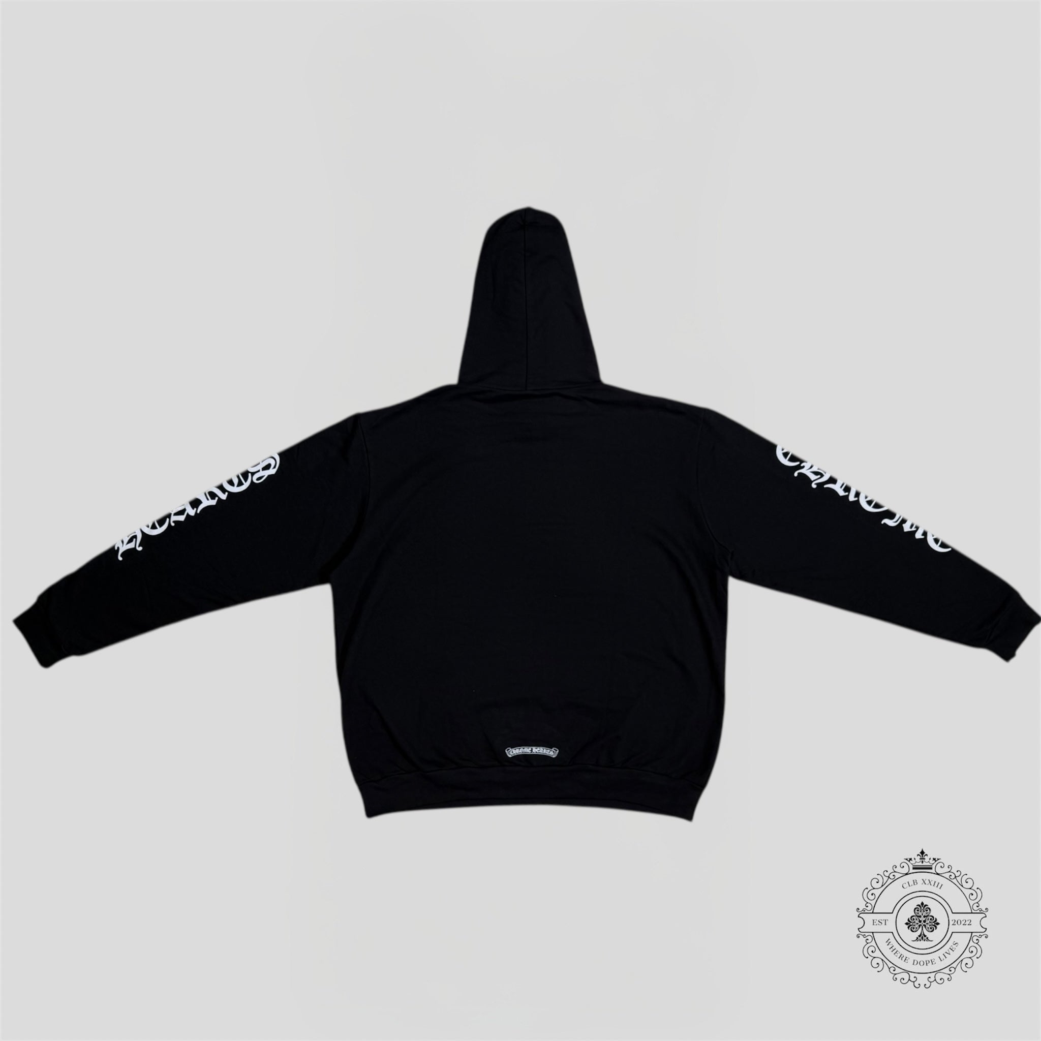 Chrome Hearts Vertical Logo Hoodie in Black
