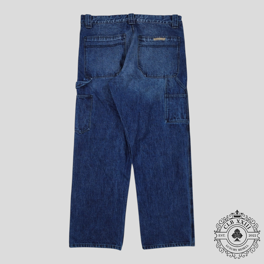 Chrome Hearts Double Turbo Diesel Carpenter Pants in Dark Wash