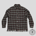Amiri Fringe Wool Overshirt in Grey