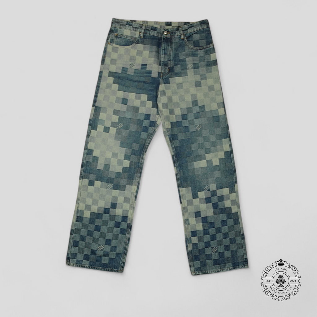 Louis Vuitton Damoflage Skate Denim Pants in Light/Medium Wash