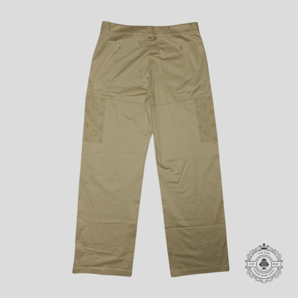 Louis Vuitton Monogram  Flocked Workwear Pants in Beige