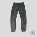 Amiri Chemist Leather Star Patch Sweatpants in Grey