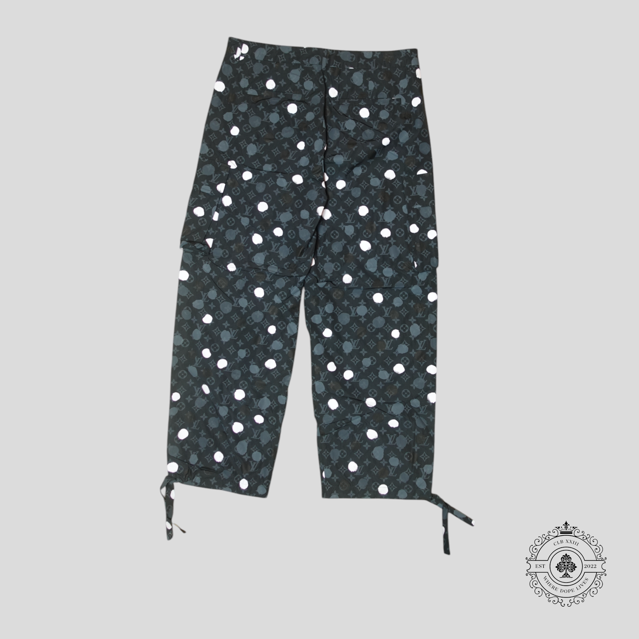 Louis Vuitton x Yayoi Kusama Monogram Painted Dots Cargo Pants in Black