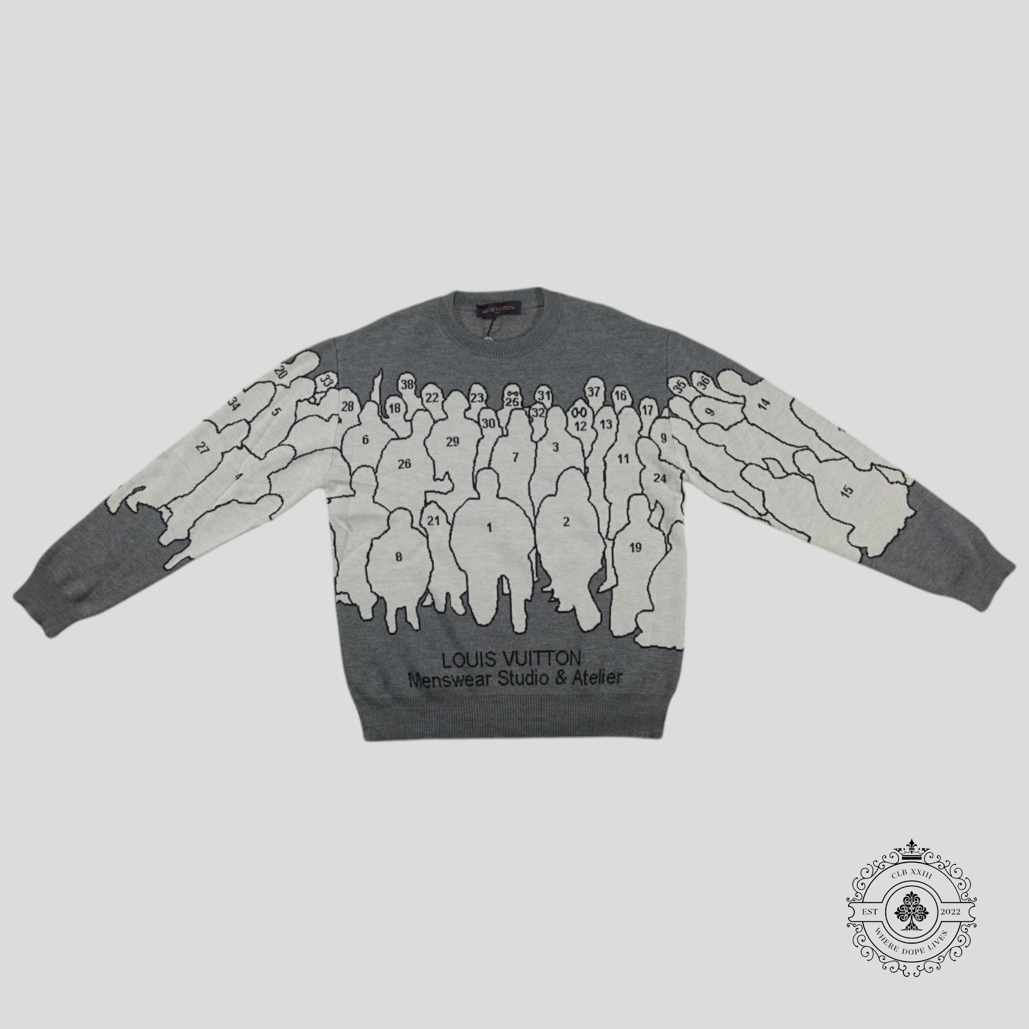 Louis Vuitton Menswear Studio & Atelier Jacquard Sweater in Grey