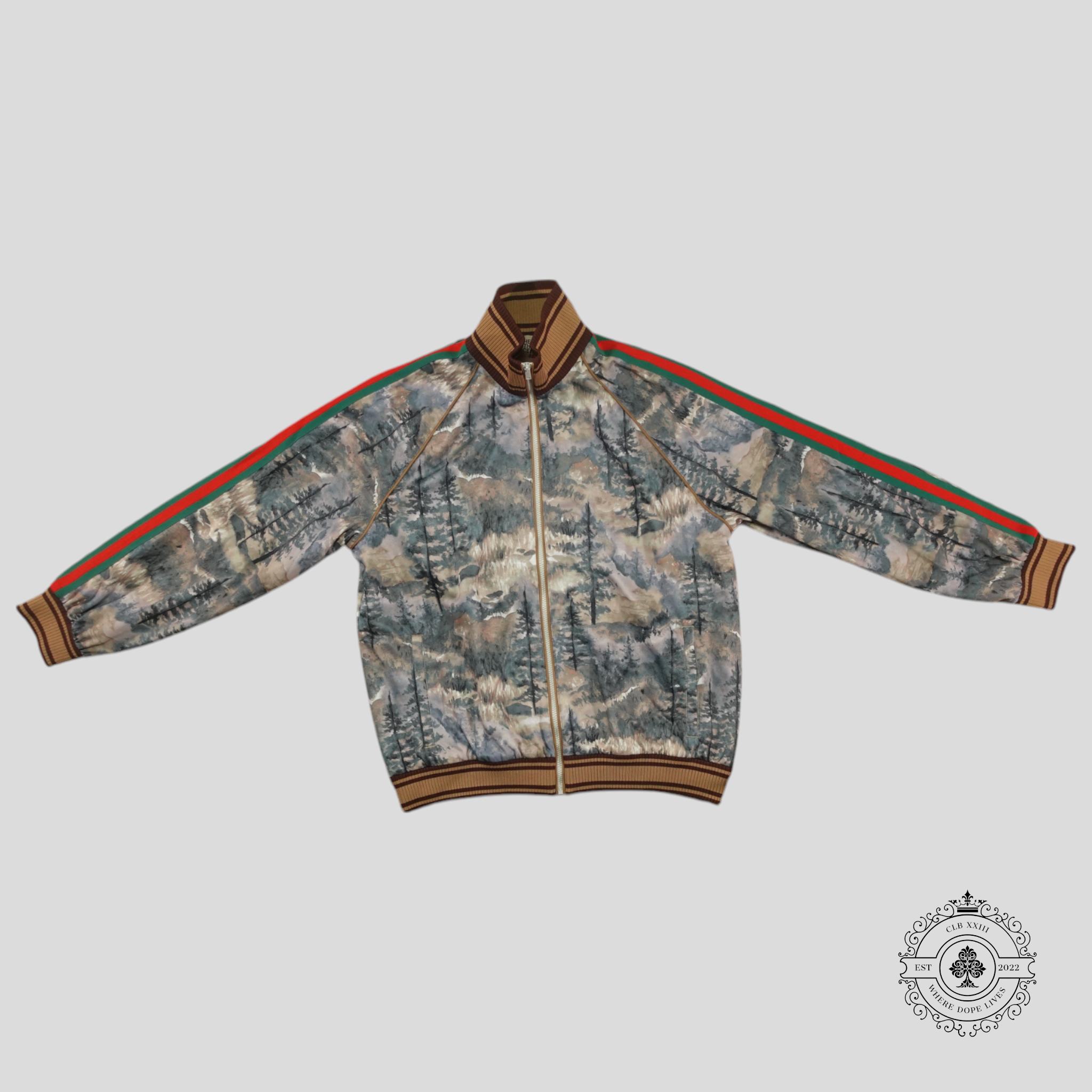 Gucci X The North Face Forest Print Technical Jacket in Multicolor