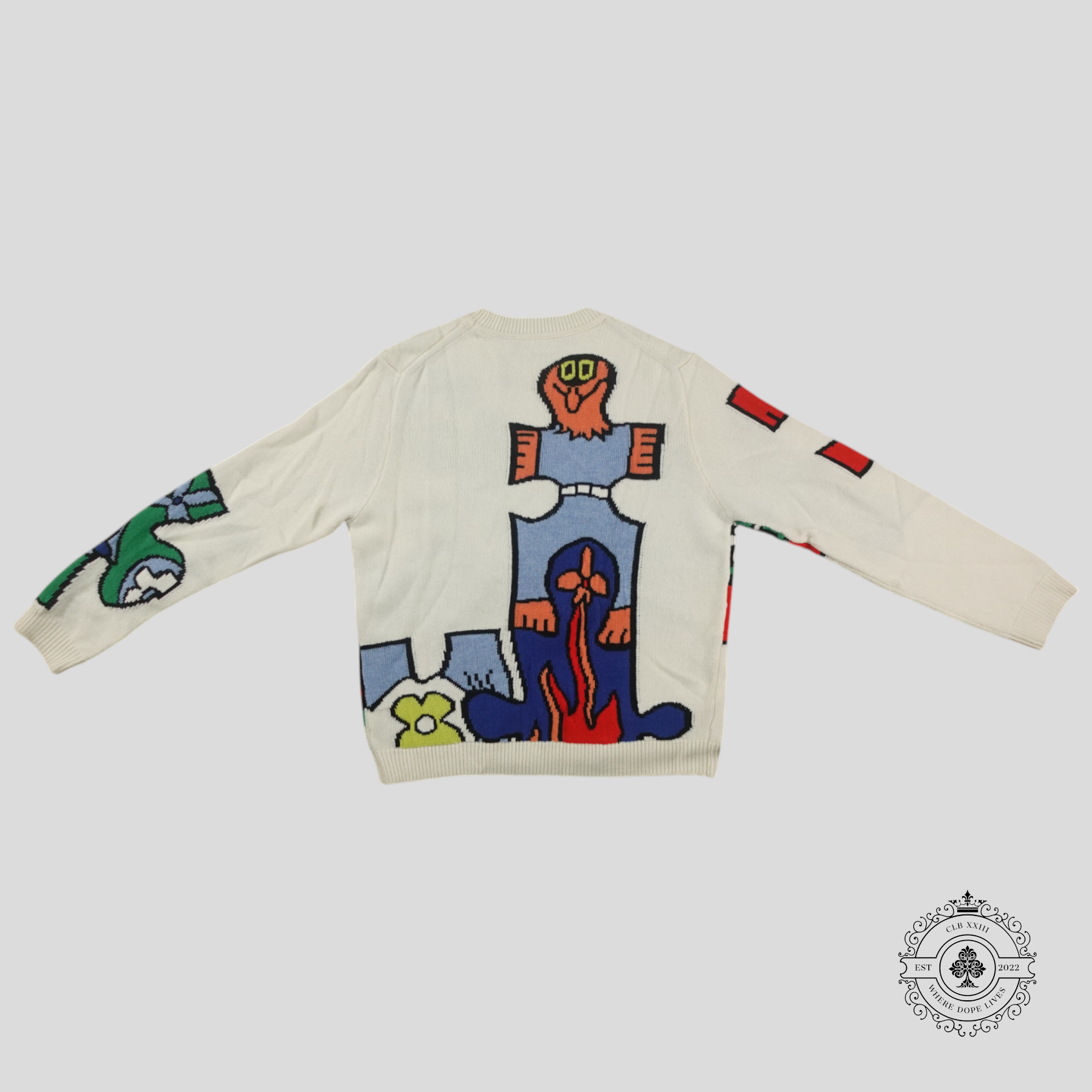 Louis Vuitton LV Puzzle Jacquard Crewneck in White