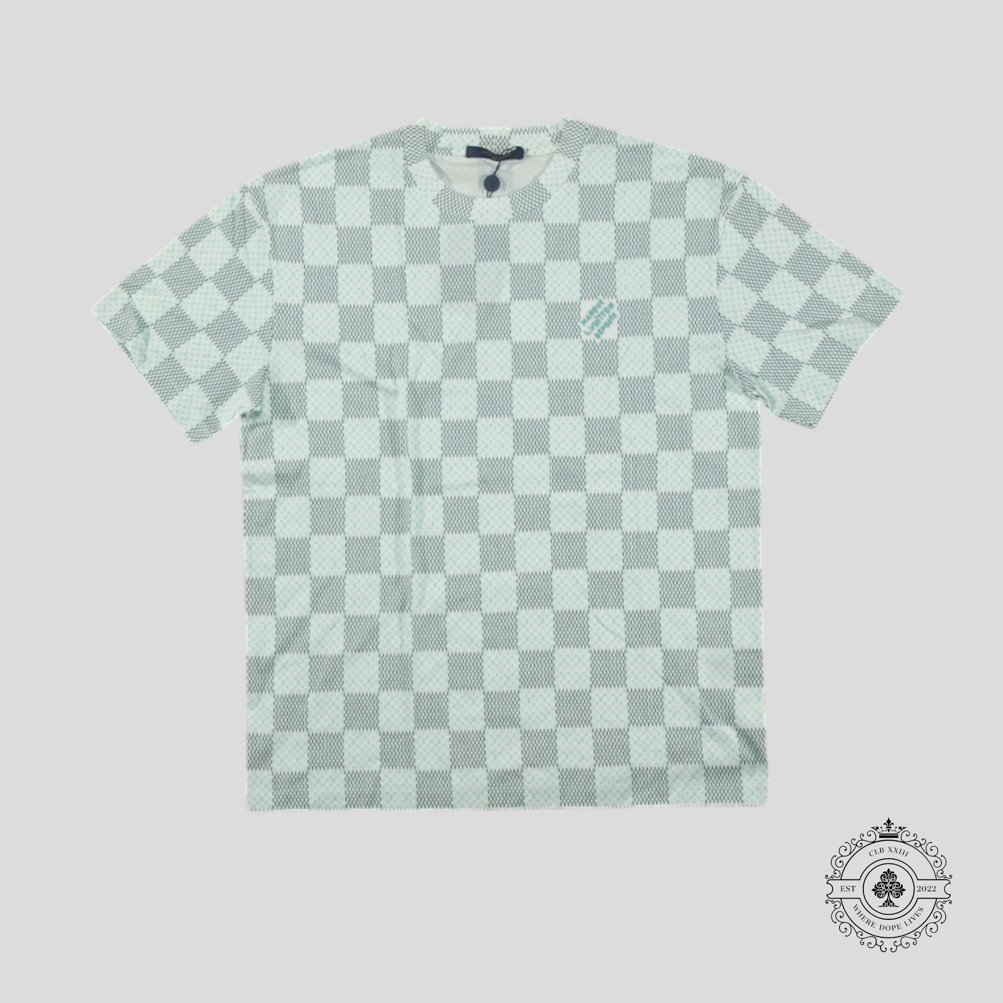 Louis Vuitton Damier Monogram T-Shirt in White/Green