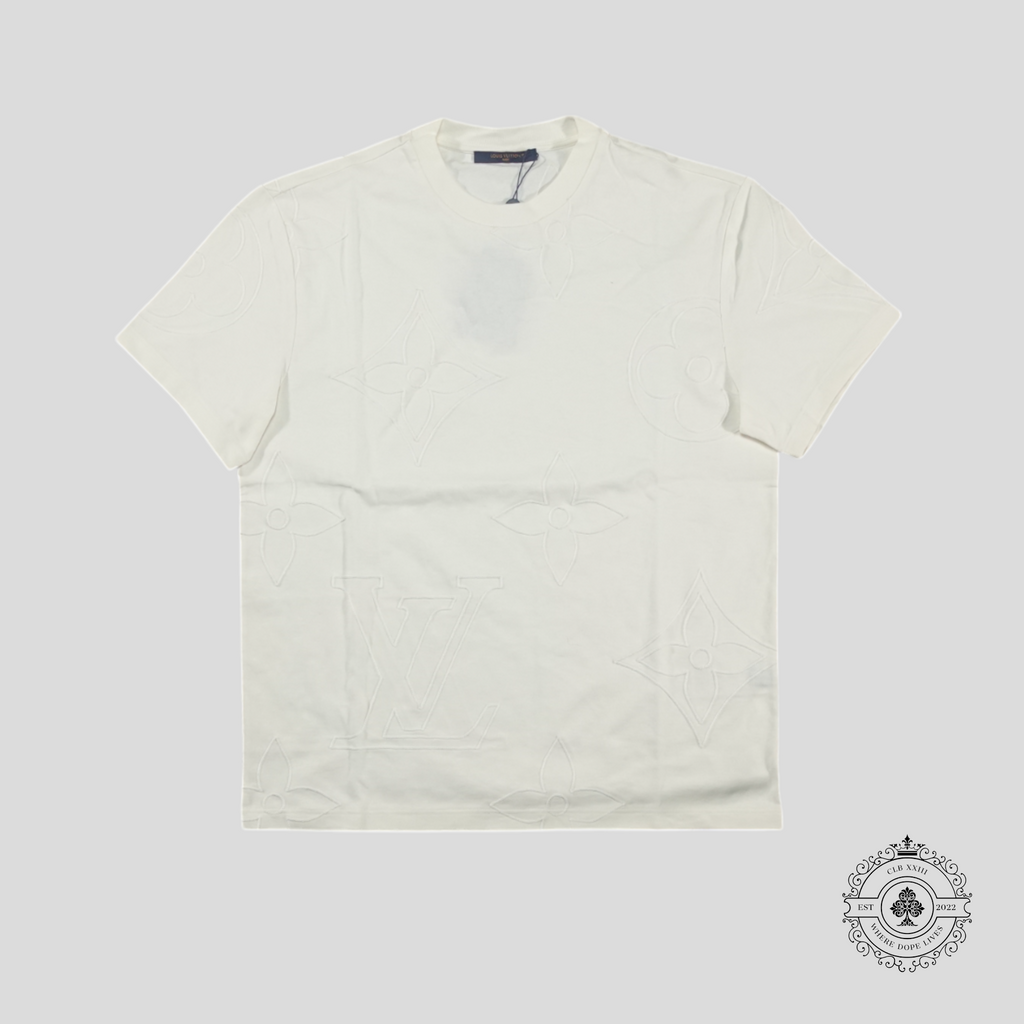 Louis Vuitton Monogram Macro Embroidered Jacquard T-Shirt in White