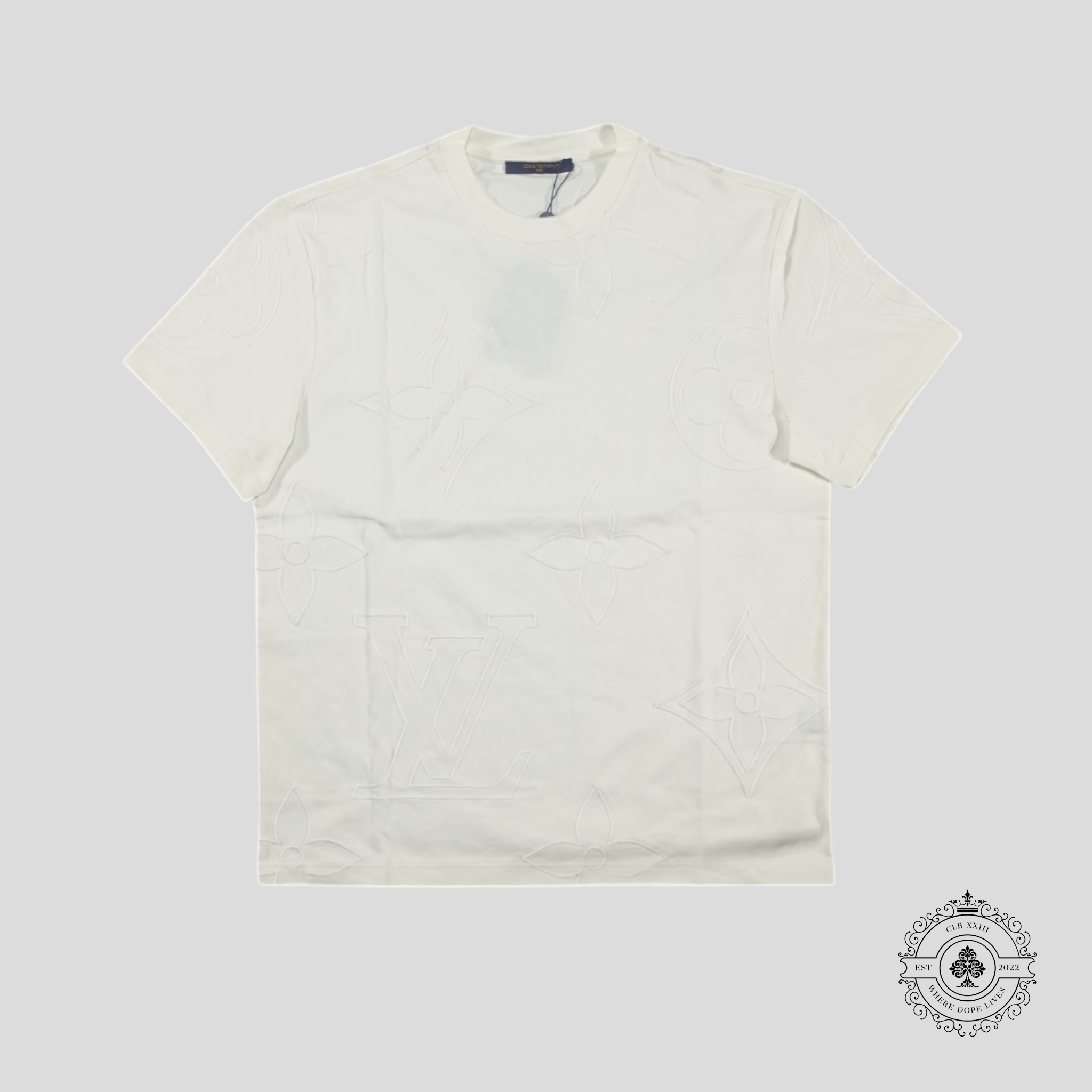 Louis Vuitton Monogram Macro Embroidered Jacquard T-Shirt in White