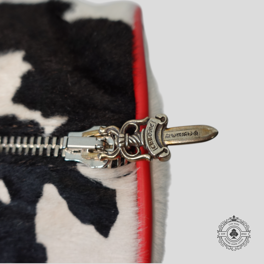 Chrome Hearts Cow Print Leather Cross Patch Mini Duffle Bag