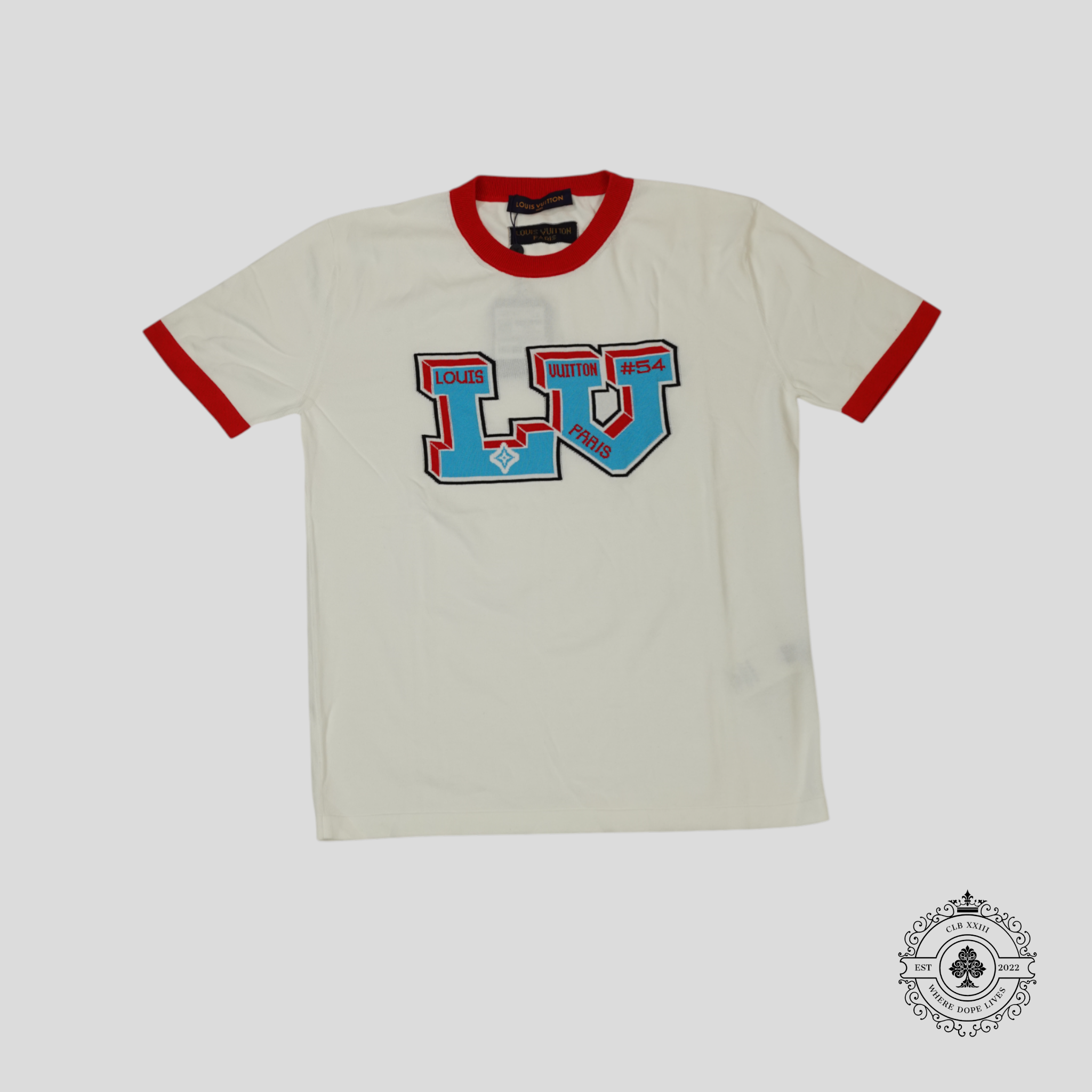 Louis Vuitton Signature LV Knit Tee in White