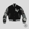Louis Vuitton Chains Camo Varsity Jacket in Black