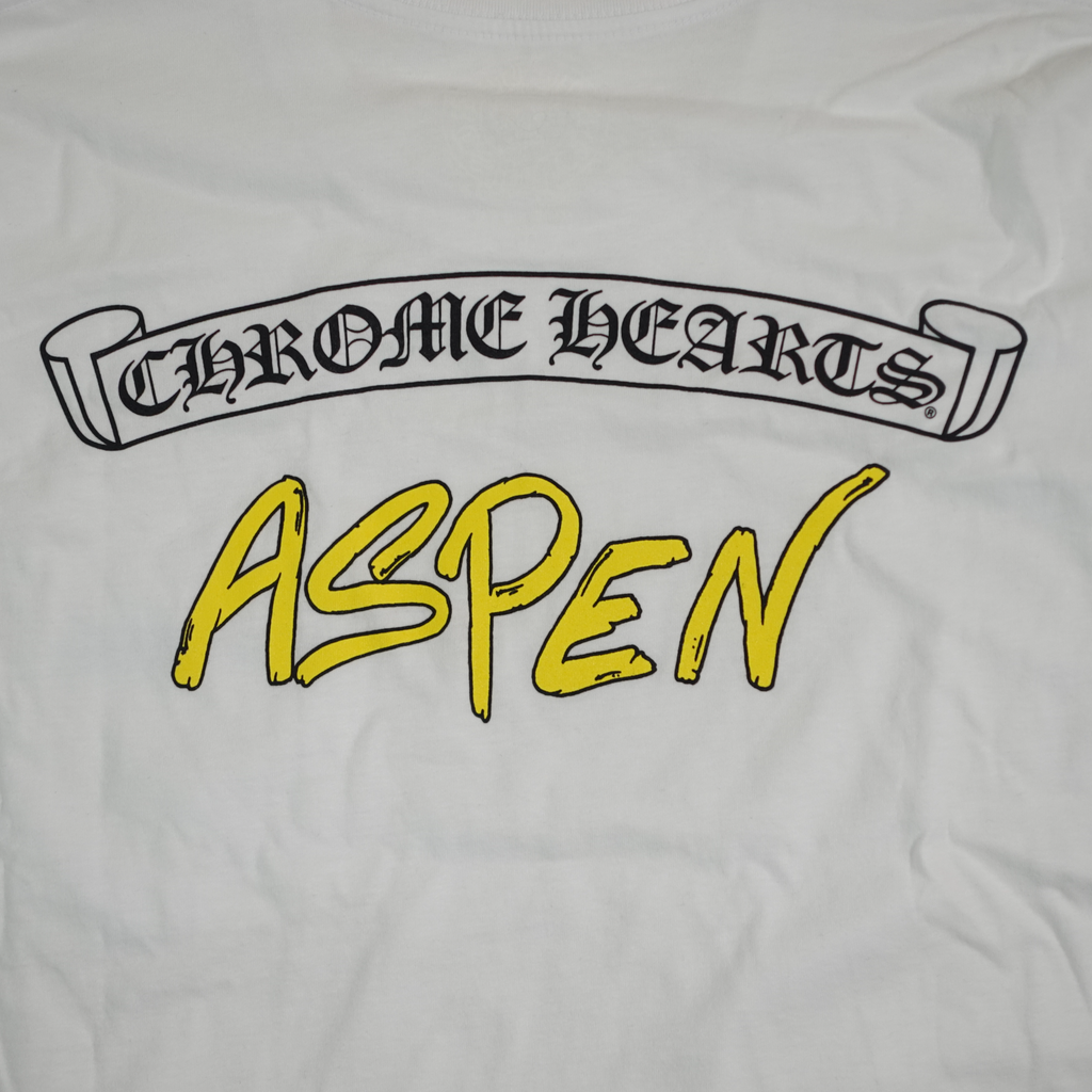 Chrome Hearts Aspen Logo Long Sleeve Tee in White