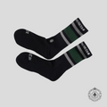 Chrome Hearts Striped Socks in Black/Green