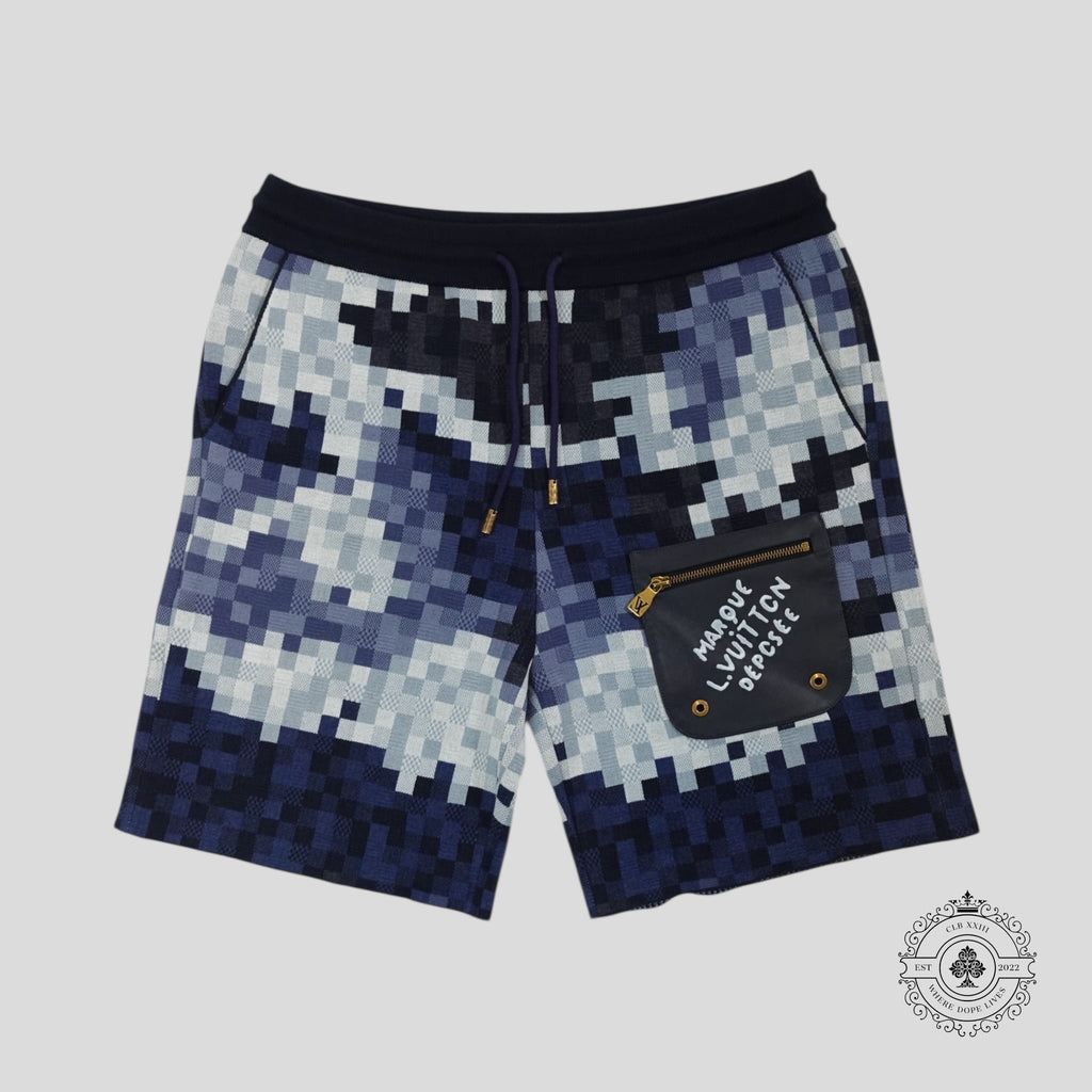 Louis Vuitton Hybrid Damoflage Shorts in Blue