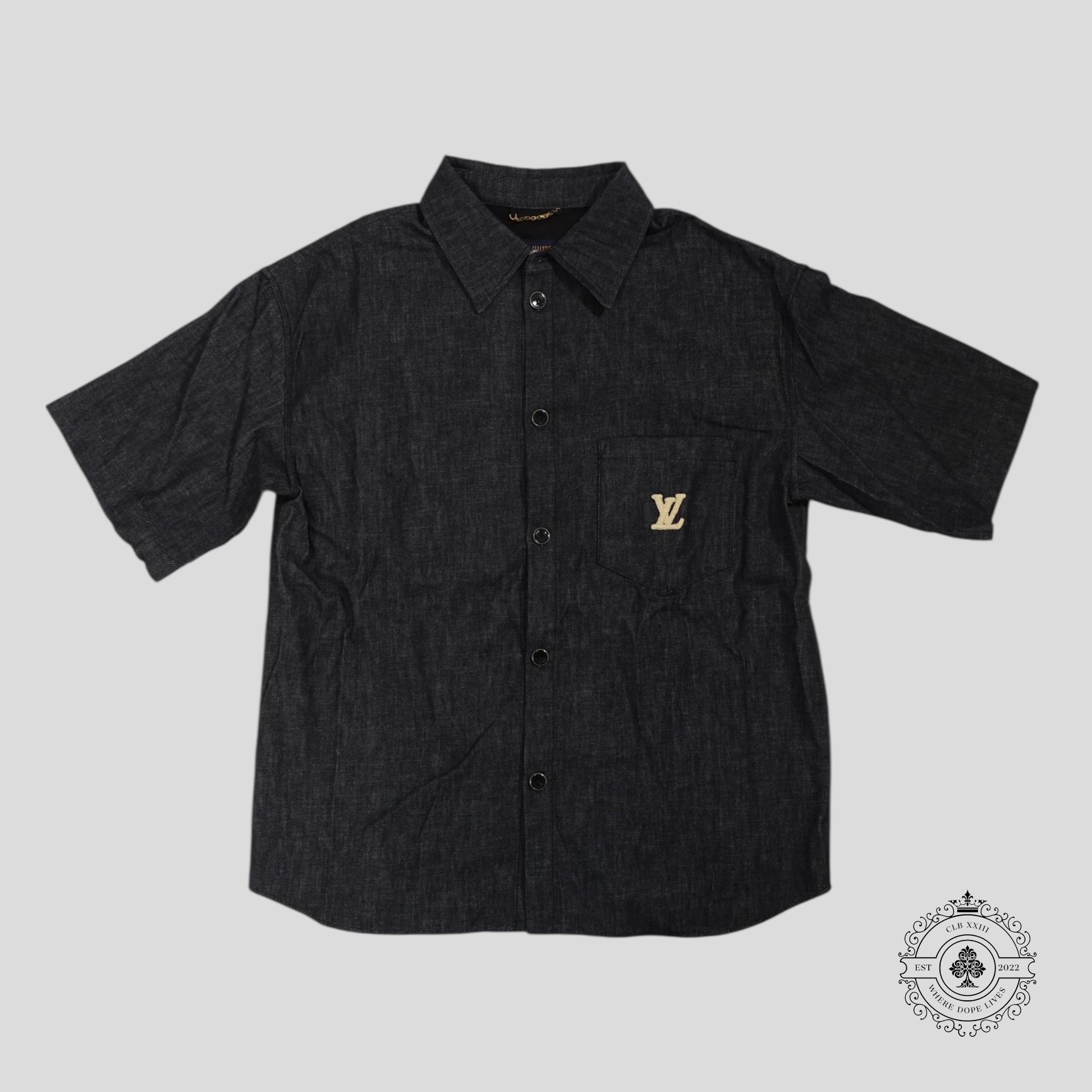 Louis Vuitton Raffia Chambray Shirt in Black