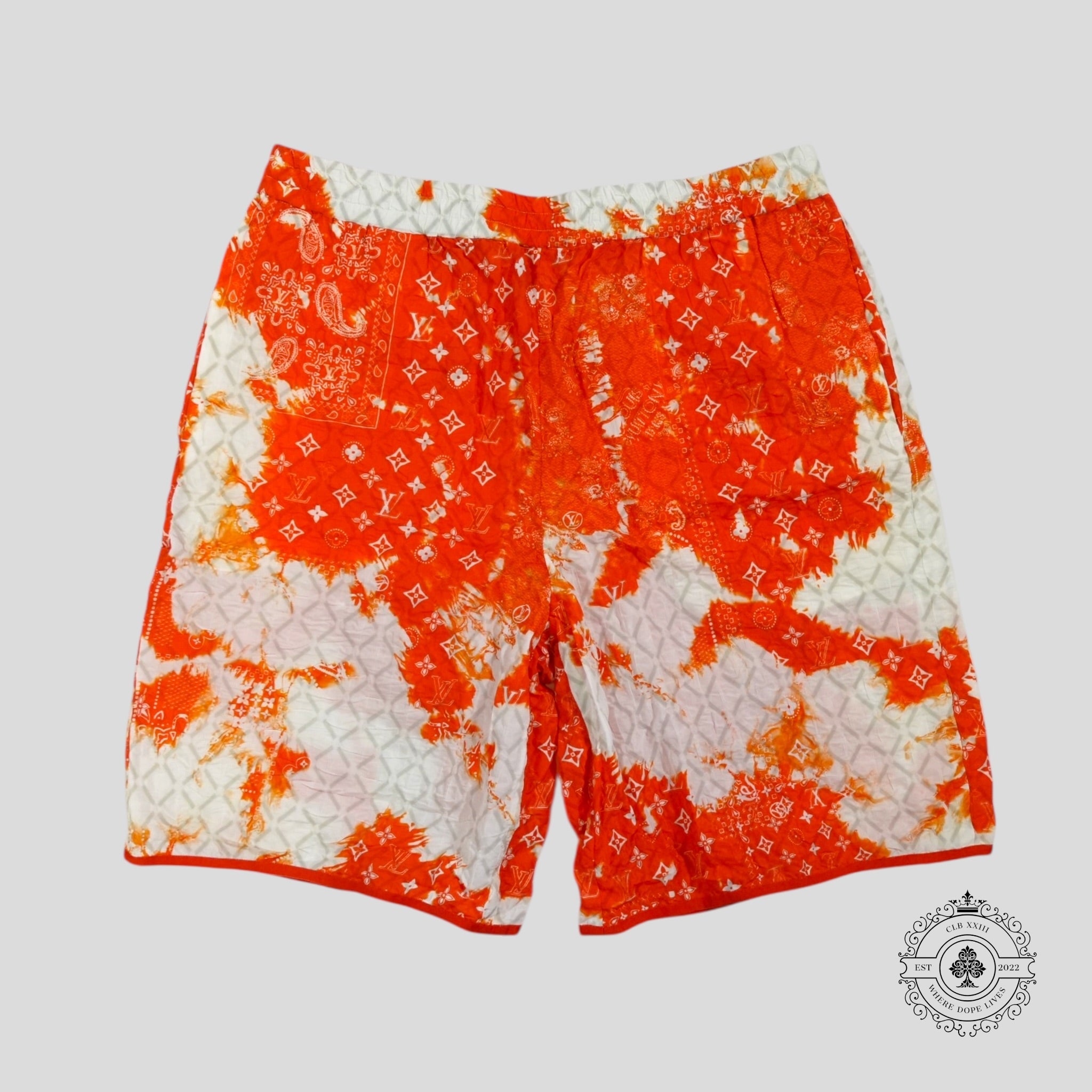 Louis Vuitton Bandana Track Shorts in Orange