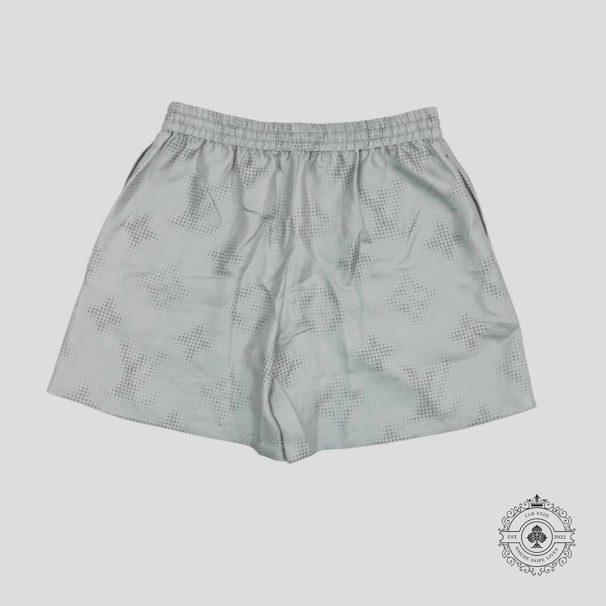 Louis Vuitton Pixelate Monogram Silk Shorts in Grey