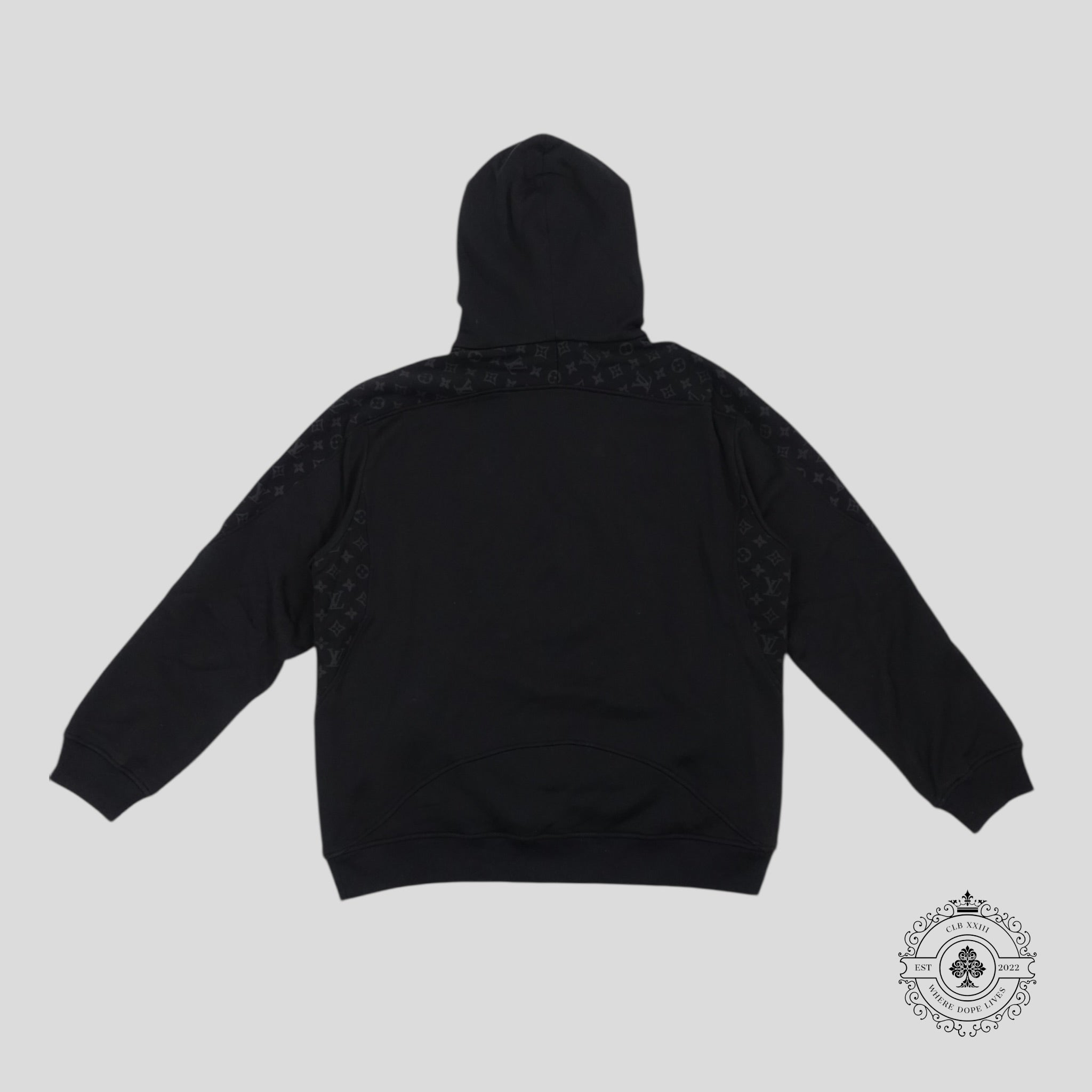 Louis Vuitton Monogram Circle Cut Hoodie in Black