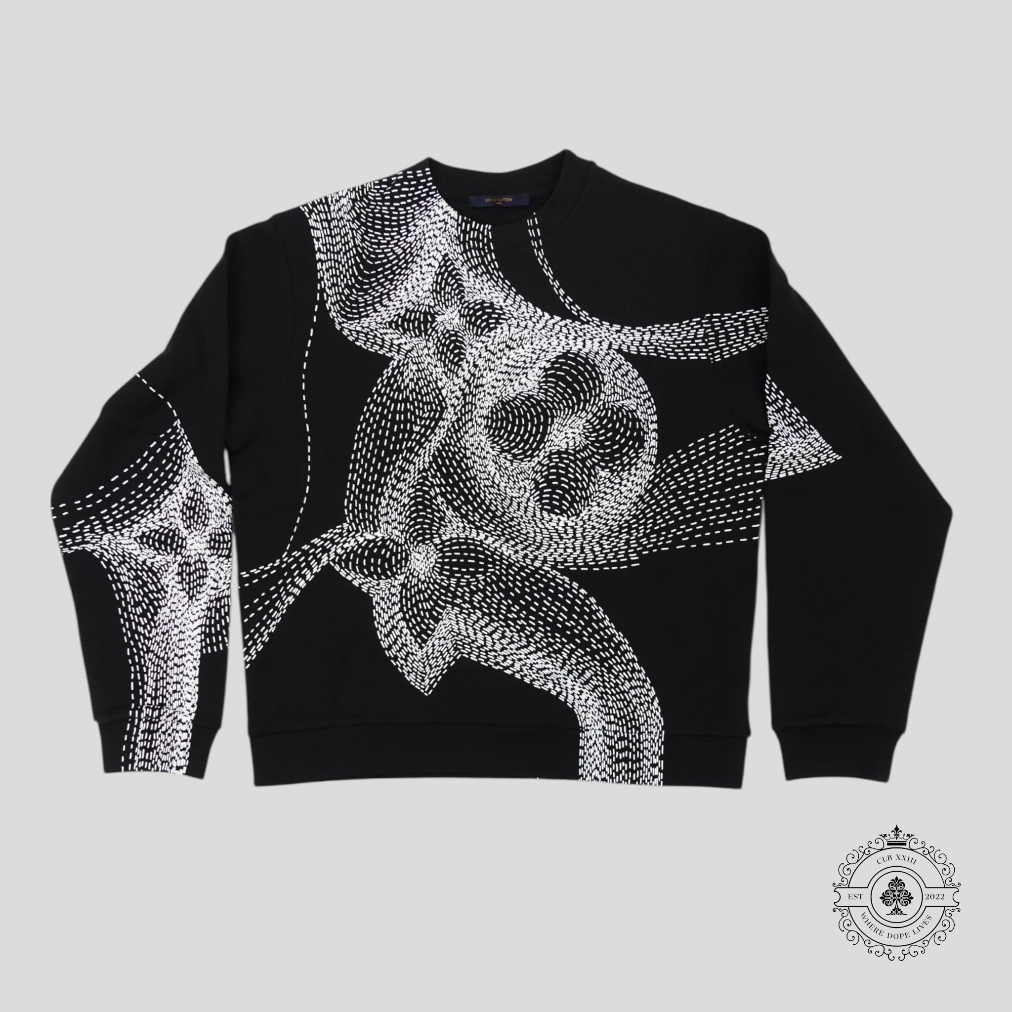 Louis Vuitton Flower Print Sweatshirt in Black