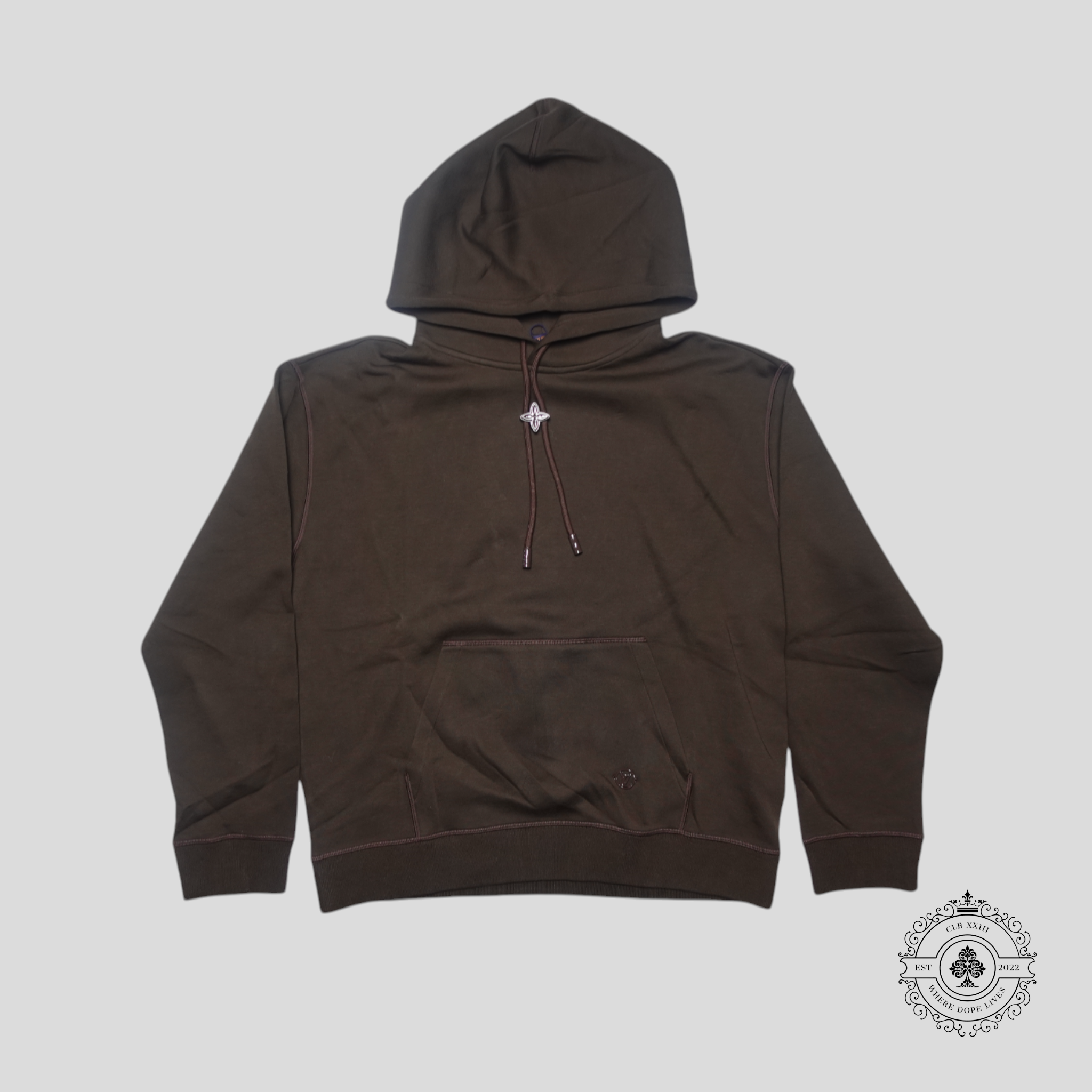 Louis Vuitton Monogram Flower Metal Stopper Hoodie in Brown