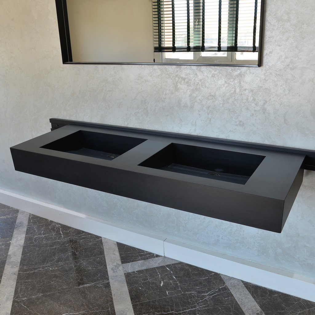 HANDCRAFTED INFINITY – TOTAL BLACK ENGINEERED PORCELAIN SINK (ES-080)