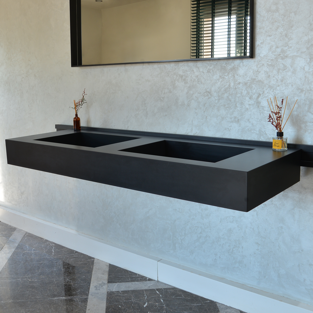 HANDCRAFTED INFINITY – TOTAL BLACK ENGINEERED PORCELAIN SINK (ES-080)
