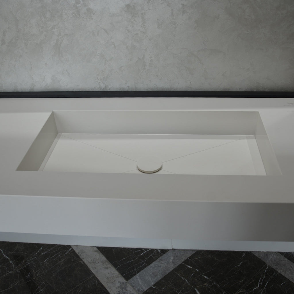 Quartz Bathroom Vanity With Single Sink (QU-092)