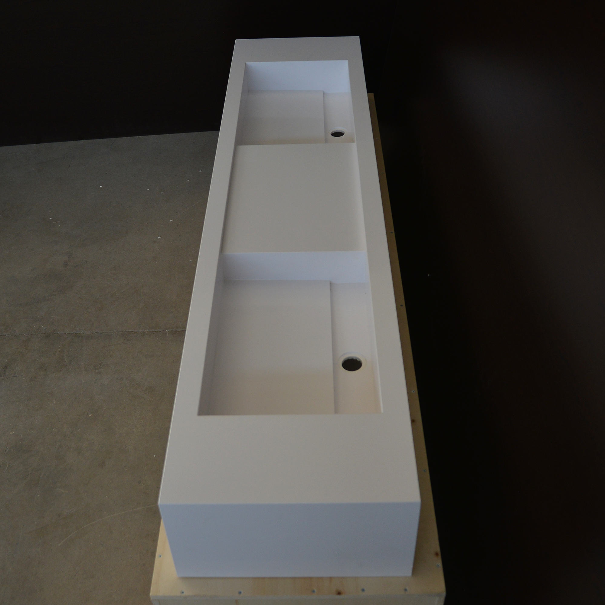 Handcrafted Custom Double Quartz Sink (QU-097)