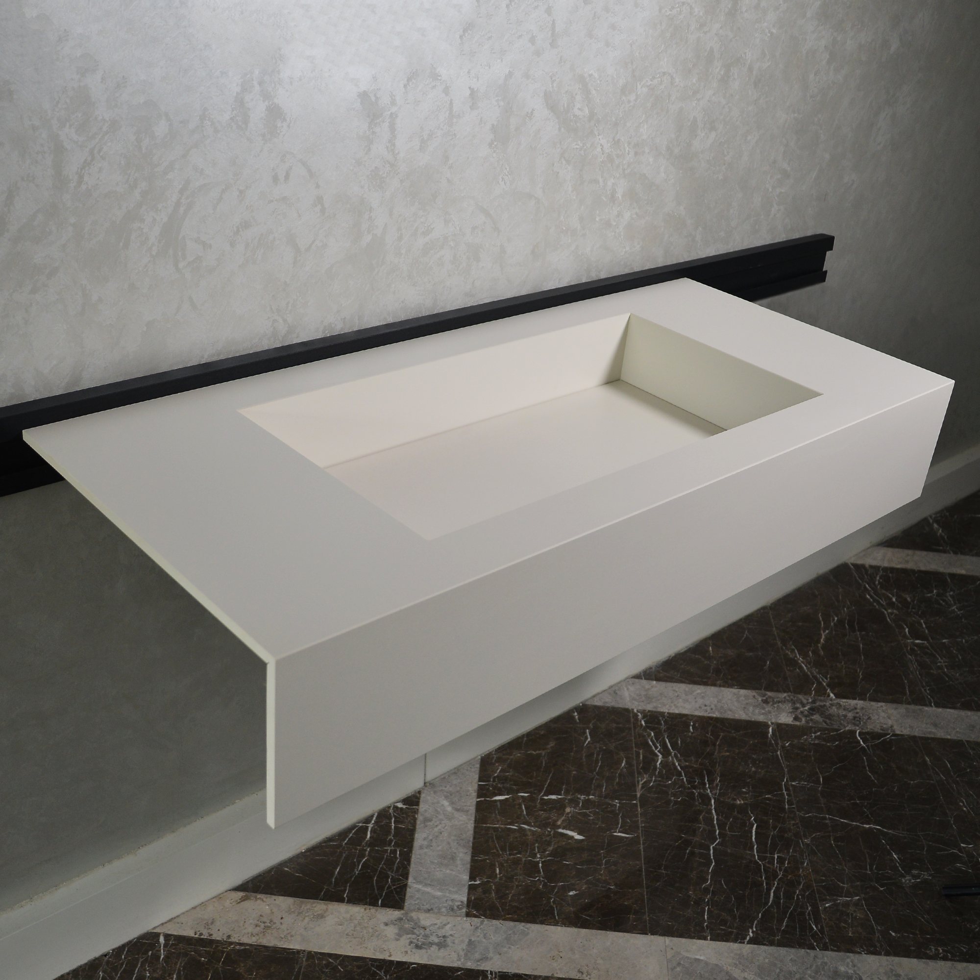 HANDCRAFTED INFINITY ABSOLUTE WHITE ENGINEERED PORCELAIN SINK (ES-062)