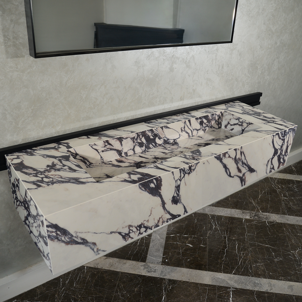 Handcrafted Infinity - Calacatta Viola Engineered Porcelain Sink (ES-095)