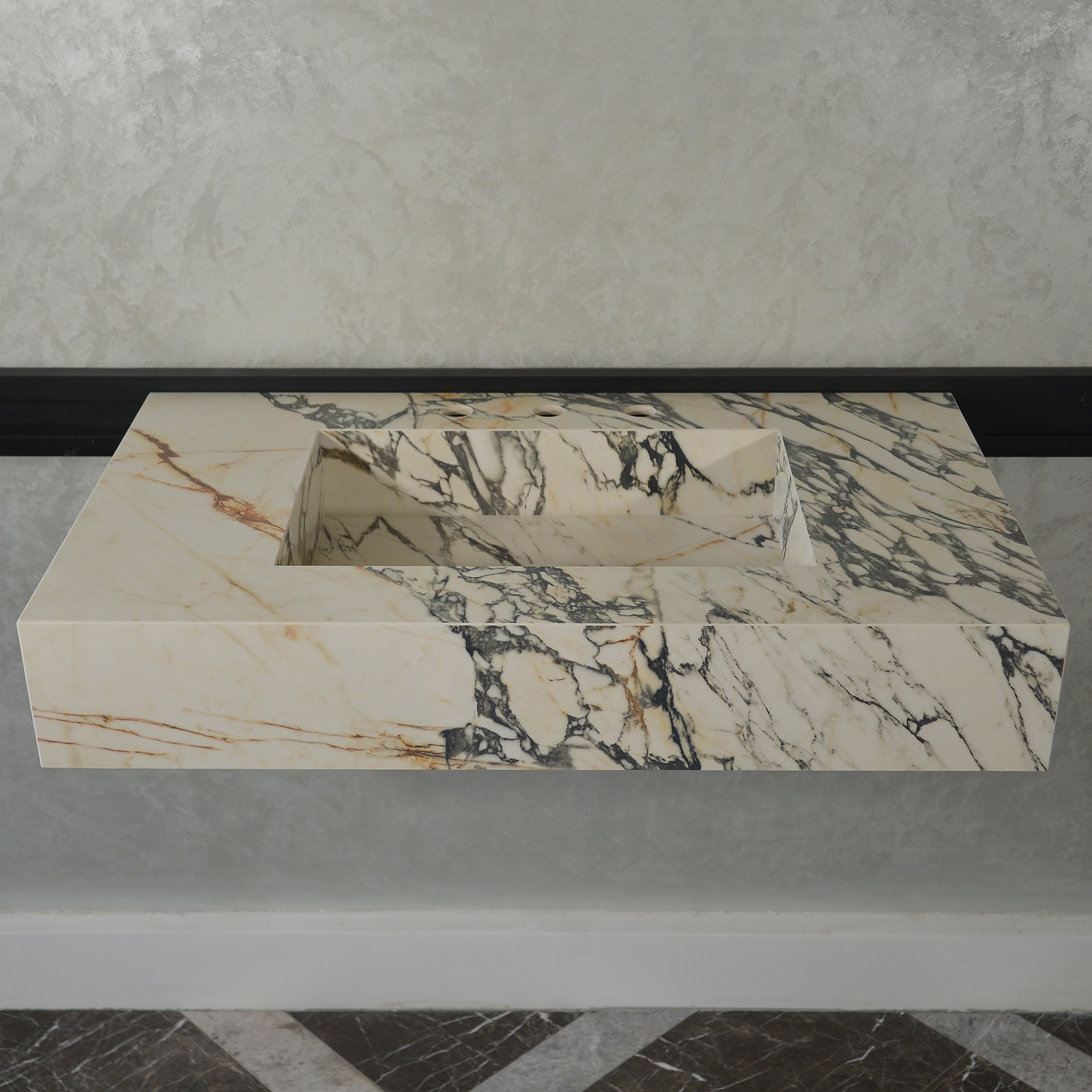 HANDCRAFTED MATERIA CORCHIA GOLD ENGINEERED PORCELAIN SINK (ES-050)