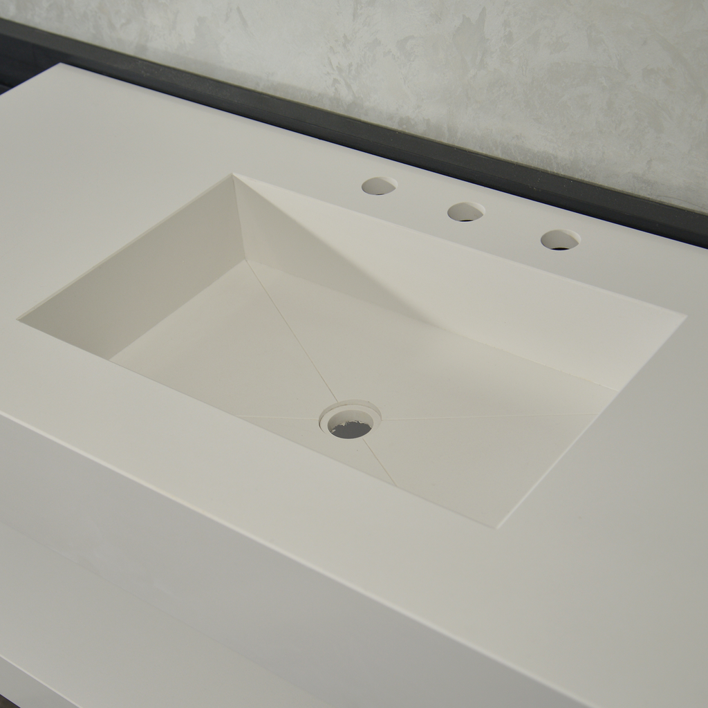 HANDCRAFTED CUSTOM QUARTZ SINK WITH SHIELF (QU-116)