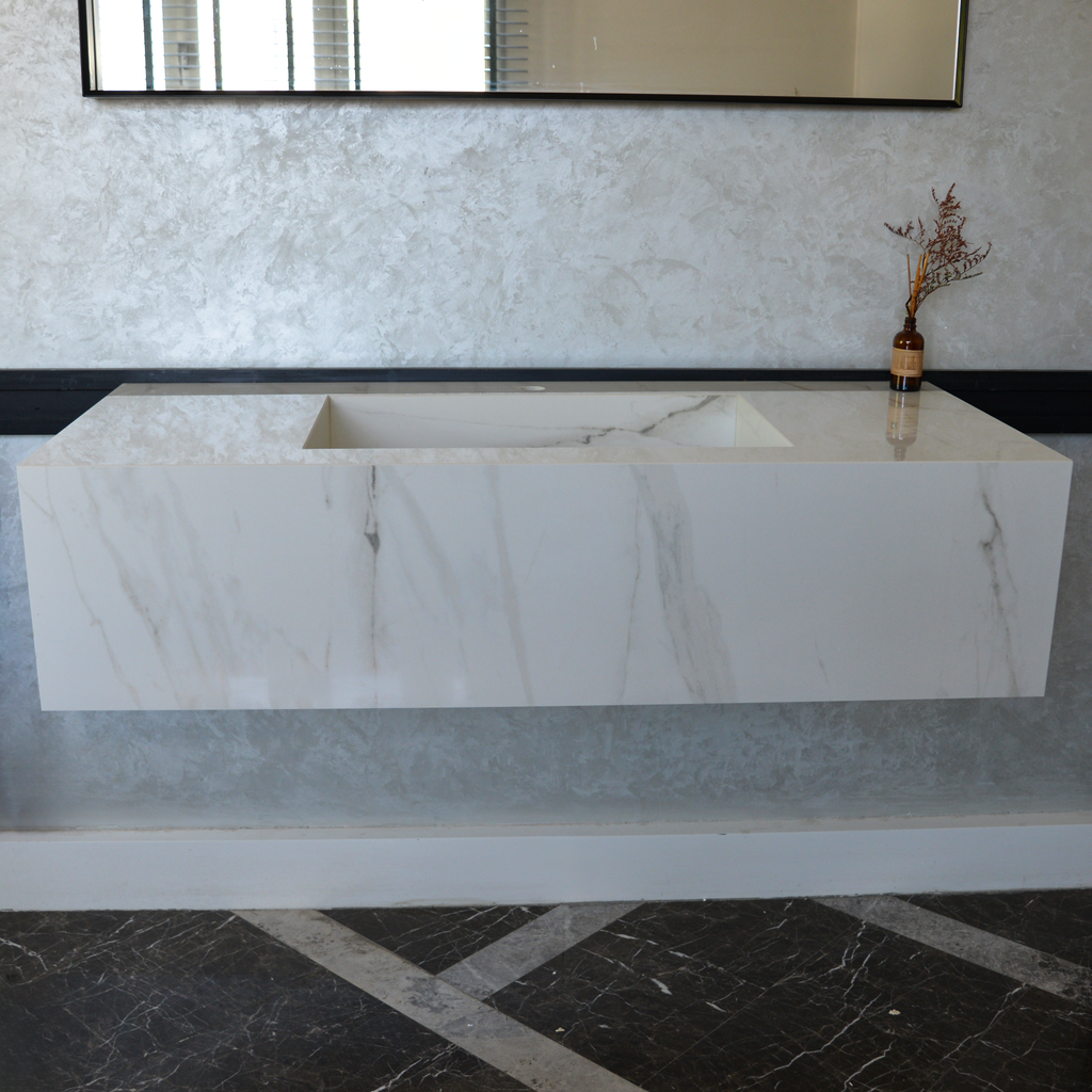 HANDCRAFTED CALACATTA GLORY HIGH ENGINEERED PORCELAIN SINK (ES-070)