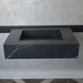 HANDCRAFTED NERO MARQUINIA HIGH ENGINEERED STONE SINK (ES-045)