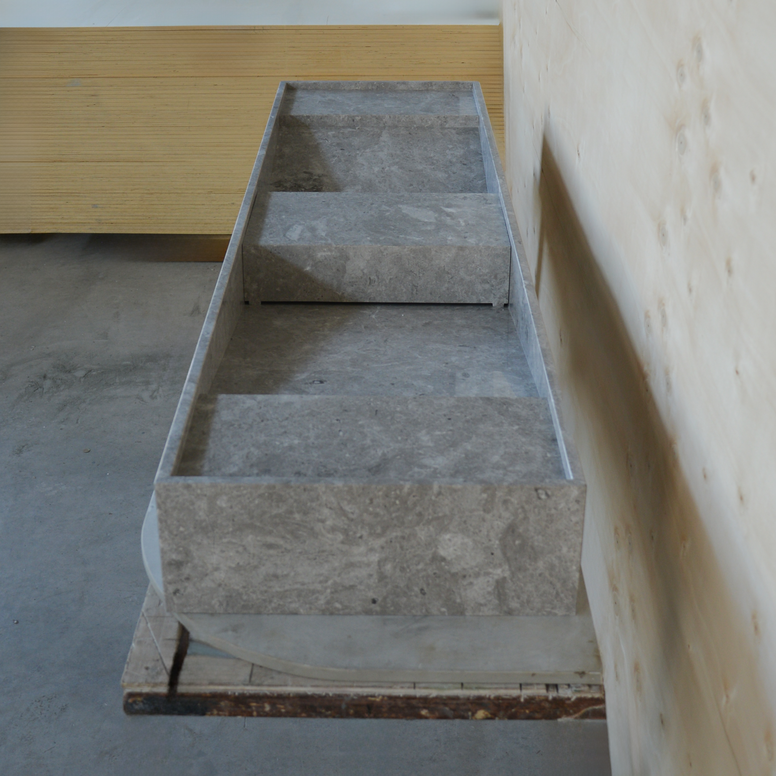 HANDCRAFTED CUSTOM TUNDRA GREY MARBLE SINK (NS-155)
