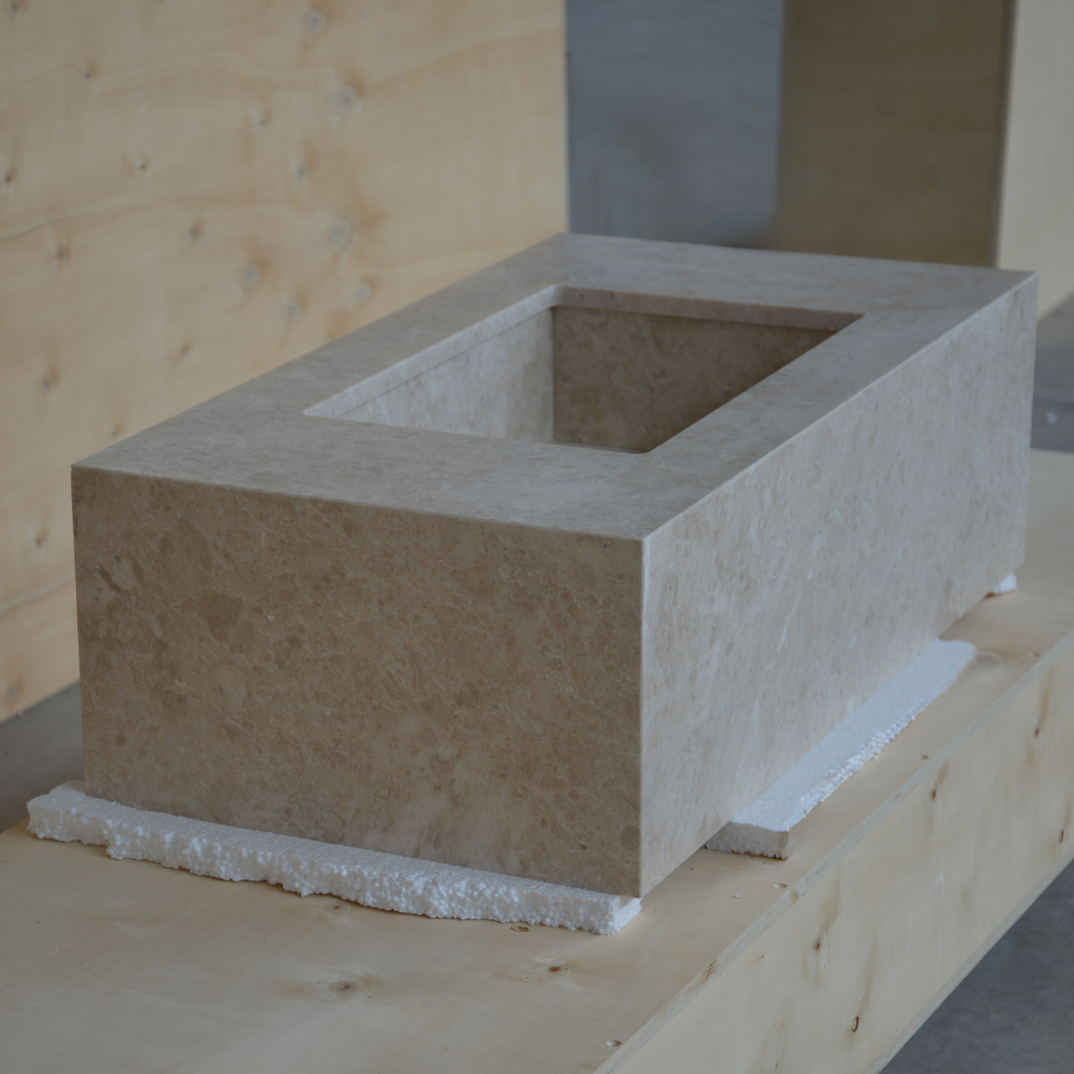 HANDCRAFTED CUSTOM HERA BEIGE MARBLE SINK (NS-080)