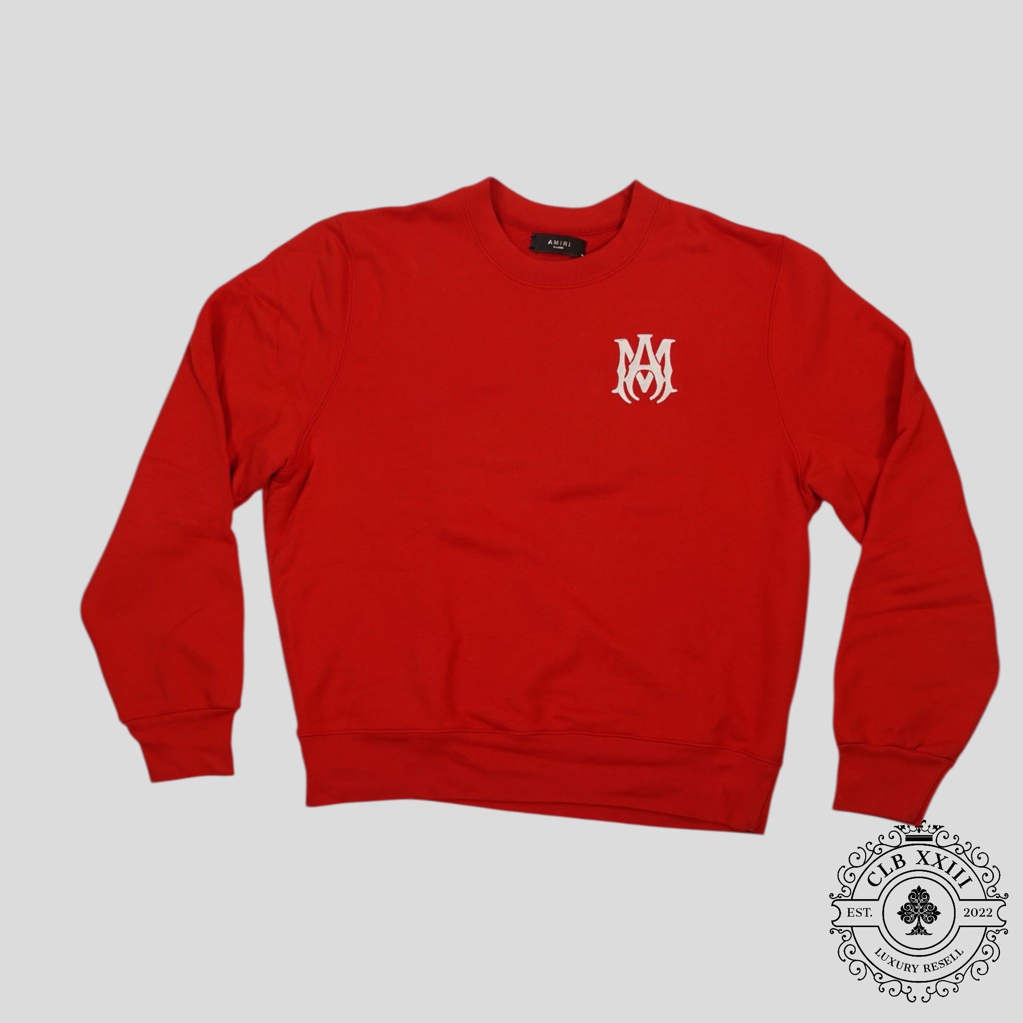 Amiri MA Logo Crewneck in Red