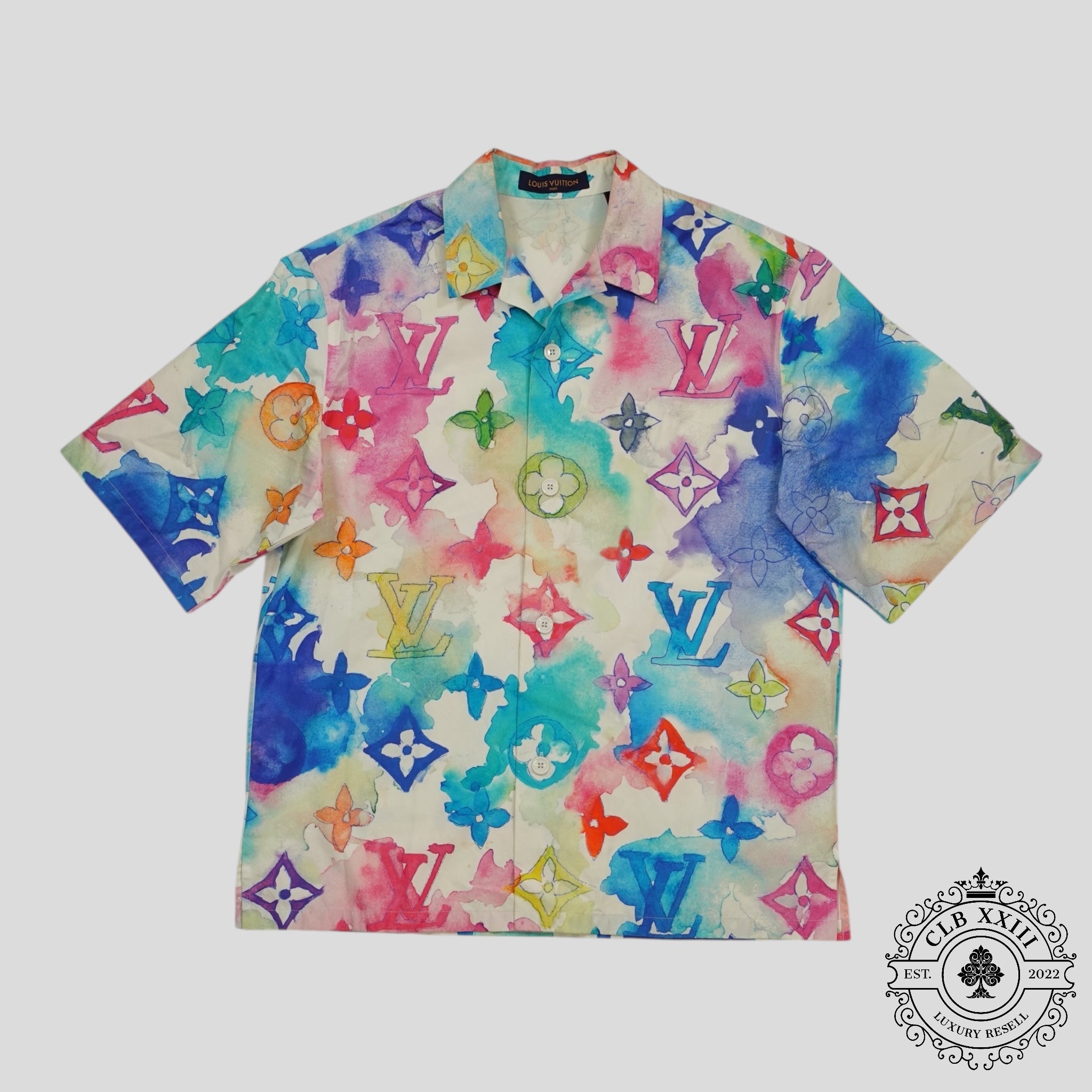 Louis Vuitton Watercolor Button Up in Multicolor