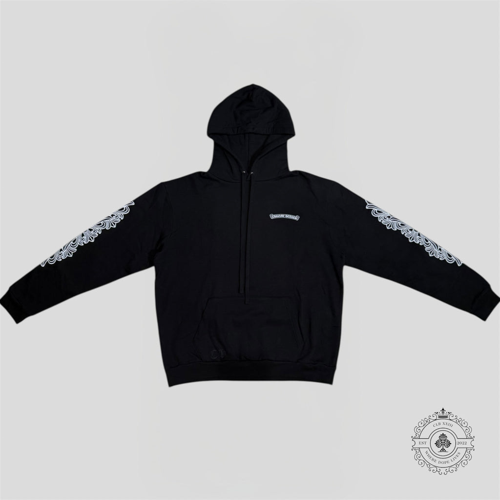 Chrome Hearts Eye Chart Dagger Hoodie in Black/Pink